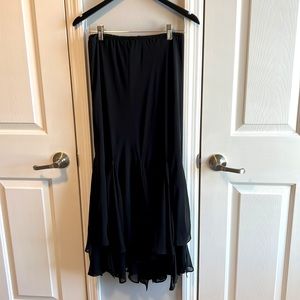 Black, full length, skirt